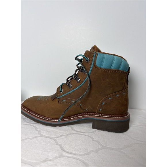 Dan Post Janesville Work Boots Women's 9.5M Brown Leather Slip-Resistant DP59448 - Picture 10 of 11